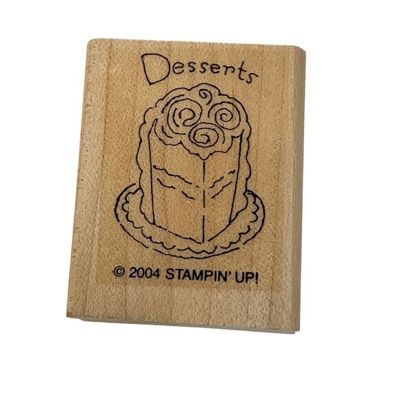 Stampin Up! 2004 Whats For Dinner Recipe Rubber Stamp Set Veggies Cake Cooking P - Picture 10 of 13